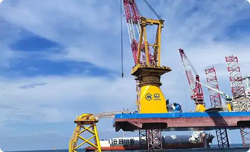 Leg Encircling Crane Guide for Offshore Heavy Lifting